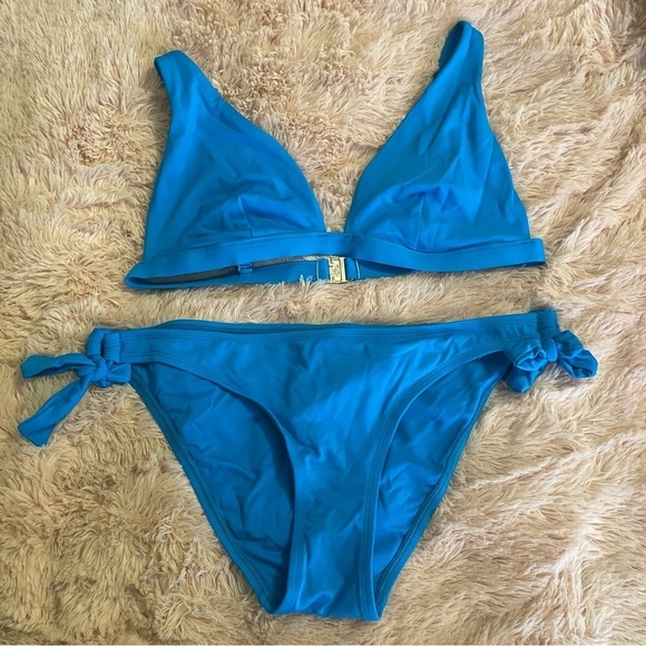 New JETS Australia by Jessika Allen Bikini Set Cobalt Blue Gold Size 12 NWT #277 - Picture 3 of 12